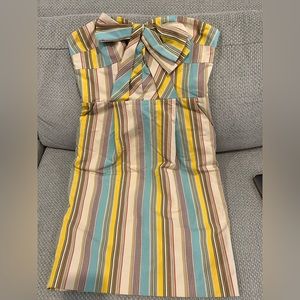 Anthropologie dress with asymmetric bow.